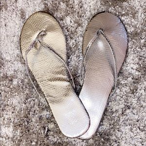 Metallic Flip Flops